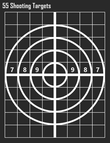 55 Shooting Targets Bullseye Shooting Targets - Black