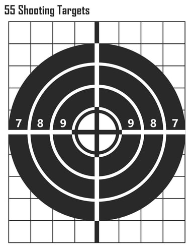 55 Shooting Targets Bullseye 2 Shooting Targets