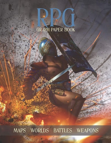RPG Graph Paper Book Role Playing Games Grid Paper, Create Your Ultimate Fantasy Maps and Worlds