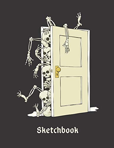 Basics Sketchbook - Skeletons in My Closet Notebook Art Drawing Notebook with Framed White Pages