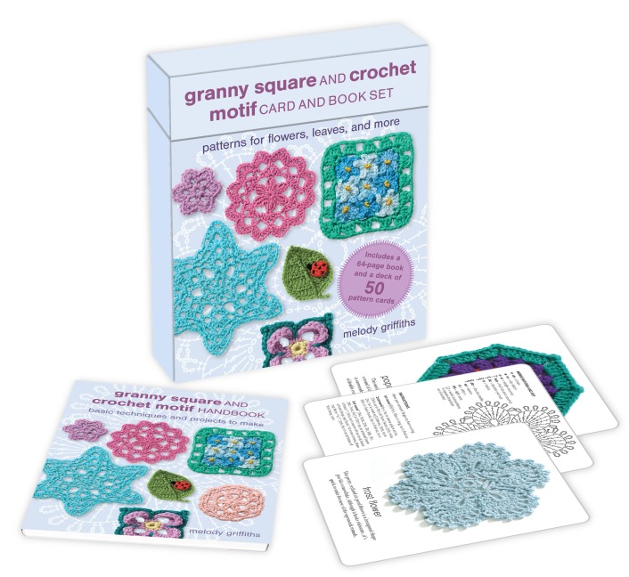 Granny Square and Crochet Motif Card and Book Set: 50 cards and a 64-page book: Patterns for Flowers, Leaves, and More