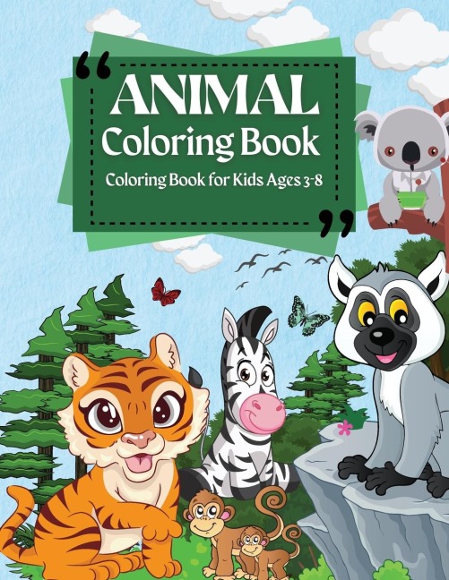Coloring Book For Kids Ages 3-8 | Animal Coloring Book: Coloring Pages of Animal Letters A to Z for Boys & Girls, Little Kids, Preschool ,Kindergarten and Toddlers
