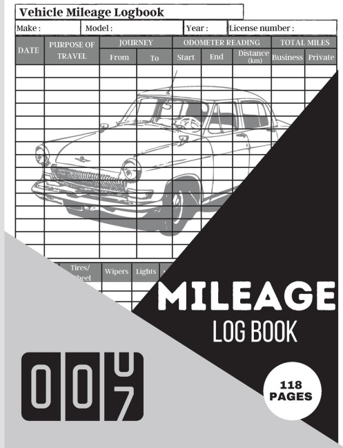 Mileage Log Book: Mileage Odometer For Small Business And Personal Use | A Complete Mileage Record Book, Daily Mileage for Taxes, Car & Vehicle Tracker for Business or Personal Taxes