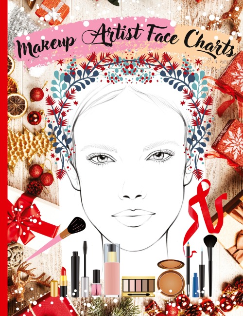 Makeup Artist Face Charts: Practice Workbook with Face Templates for Makeup Design, Sketching, and Color Planning - 100 Pages with Open and Closed Eyes, Note Sections, and Artistic Use by Artists, Students, and Makeup Lovers