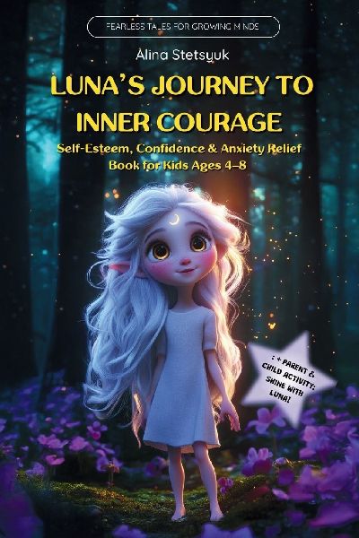 Lunas Journey to Inner Courage: Self-Esteem, Confidence & Anxiety Relief Book for Kids Ages 4-8