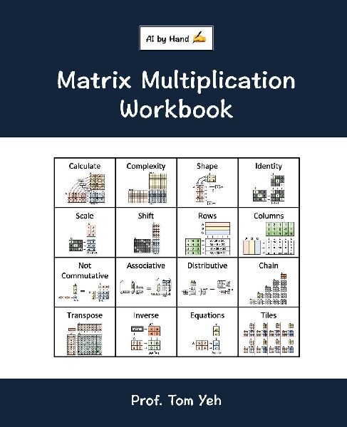 Matrix Multiplication Workbook: Fill-in-the-Blank Puzzles to Build Real Intuition by Hand