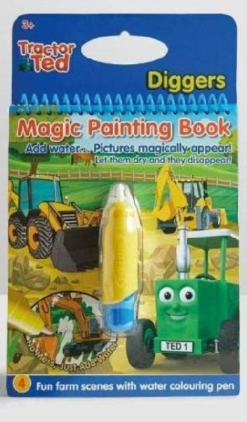 Tractor Ted Magic Painting Book - Diggers: Reusable Mess Free Children painting book