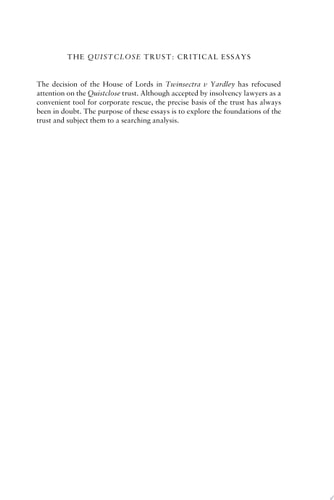 The Quistclose Trust Critical Essays