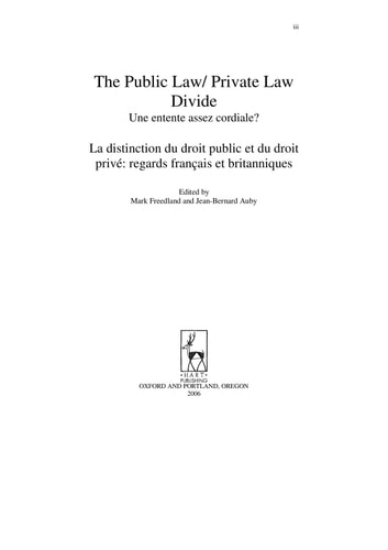 The Public Law/Private Law Divide