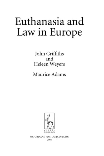 Euthanasia and Law in Europe