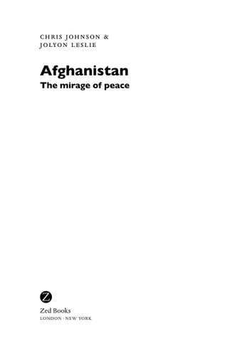 Afghanistan: The Mirage of Peace