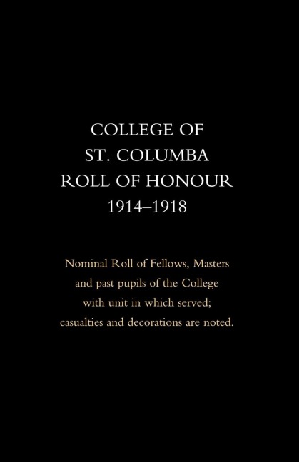 College of St Columba Roll of Honour 1914-18