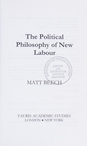 The Political Philosophy of New Labour