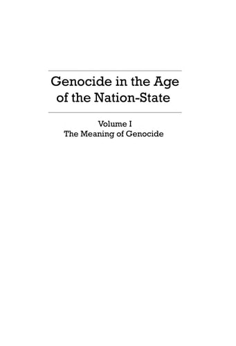 Genocide in the Age of the Nation State, Vol. 2: The Rise of the West and the Coming of Genocide