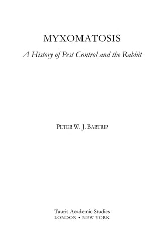 Myxomatosis A History of Pest Control and the Rabbit