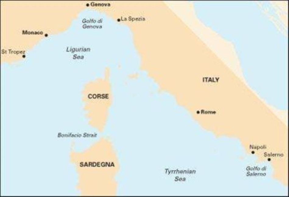 M40 Ligurian and Tyrrhenian Seas