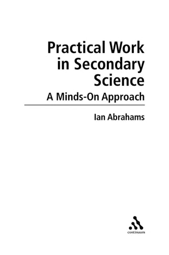 Practical Work in Secondary Science A Minds-On Approach