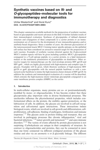 Carbohydrate Chemistry Volume 36