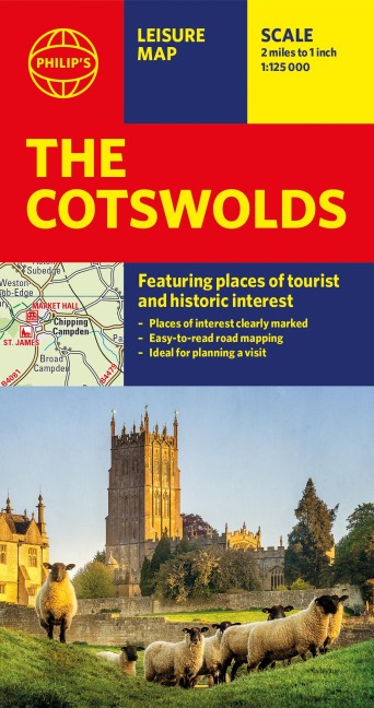 Philips The Cotswolds Leisure and Tourist Map: Featuring places of tourist and historic interest