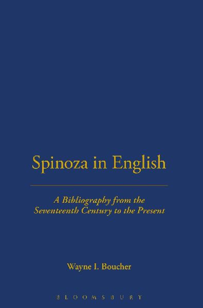 Spinoza In English, A Bibliography