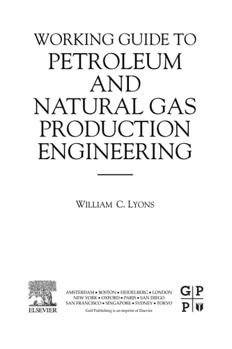 Working Guide to Petroleum and Natural Gas Production Engineering