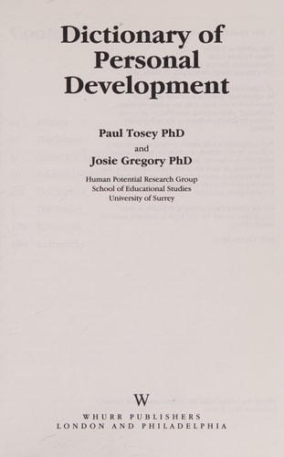 Dictionary of Personal Development