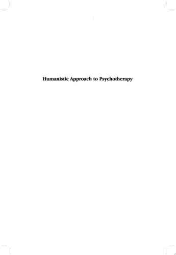 Humanistic Approach to Psychotherapy
