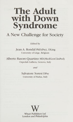 The Adult with Down Syndrome