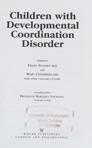 Children with Developmental Coordination Disorder