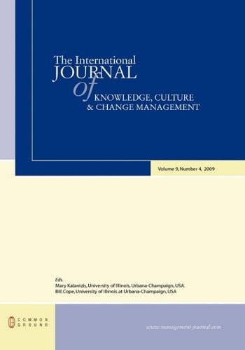 The International Journal of Knowledge, Culture and Change Management Volume 9, Number 4