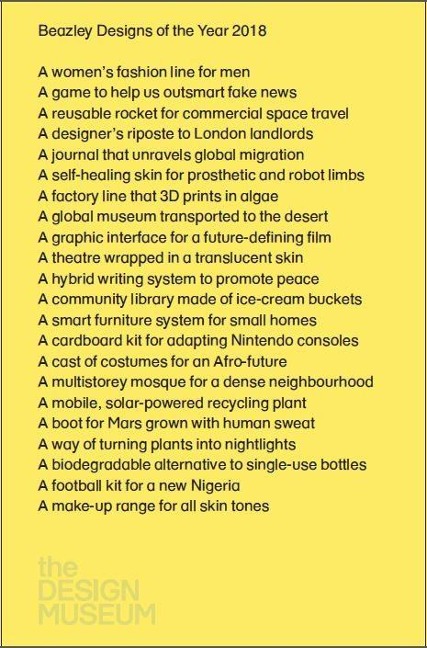 Beazley Designs of the Year 2018