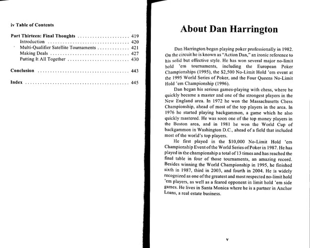 Harrington on Hold 'Em: the Workbook Expert Strategy for No-Limit Tournaments