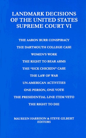 Landmark Decisions of the United States Supreme Court VI