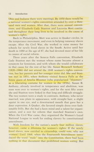 The Birth of American Feminism The Seneca Falls Woman's Convention of 1848
