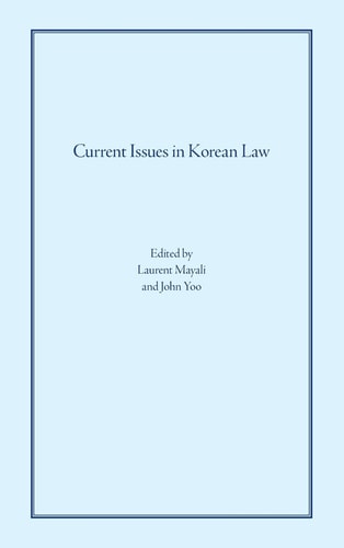 Current Issues in Korean Law