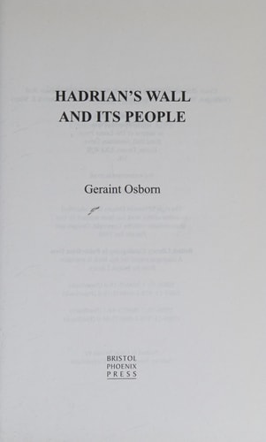Hadrian's Wall and Its People