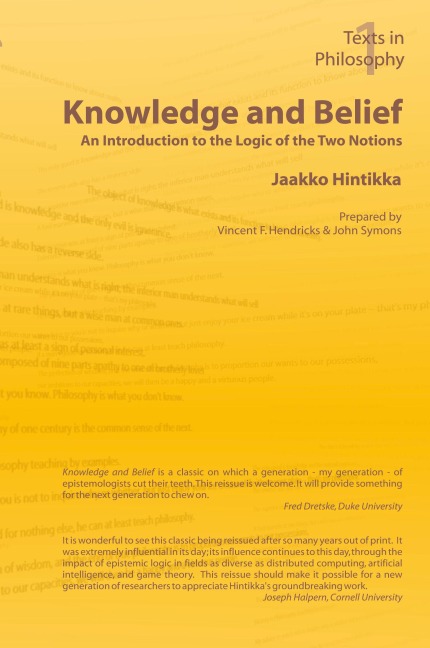 Knowledge and Belief - An Introduction to the Logic of the Two Notions