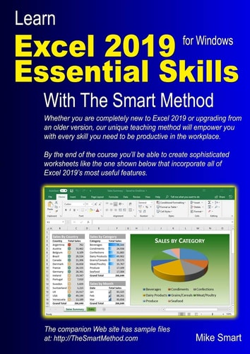 Learn Excel 2019 Essential Skills with the Smart Method Tutorial for Self-Instruction to Beginner and Intermediate Level