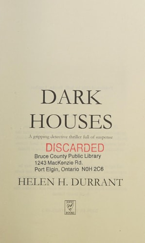 DARK HOUSES a Gripping Detective Thriller Full of Suspense