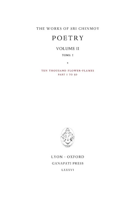 Poetry II, tome 1: Ten thousand Flower-Flames, 207 Flower-Flames