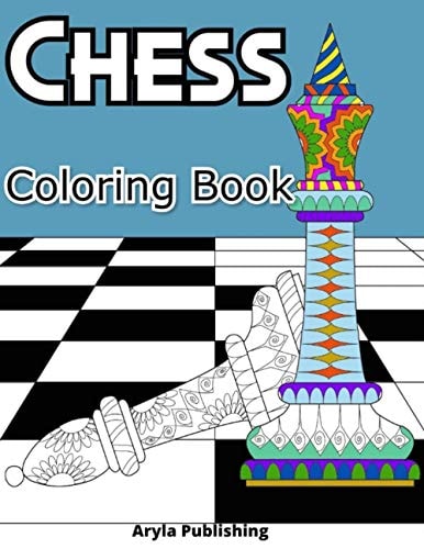Chess Coloring Book Adult Teen Colouring Page Fun Stress Relief Relaxation and Escape