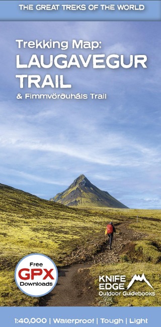 Trekking Map: Iceland's Laugavegur Trail & Fimmvorduhals Trail: With Free Gpx Download
