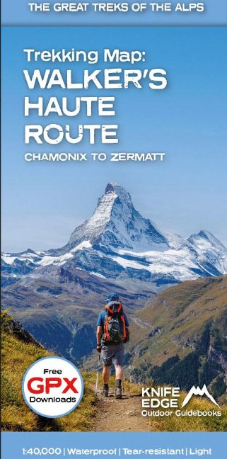 Trekking Map: Walker's Haute Route: Chamonix to Zermatt: The Great Treks of the Alps