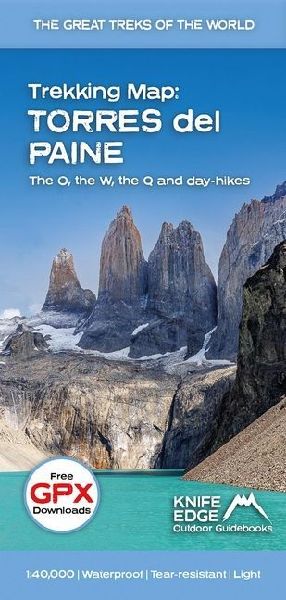 Torres del Paine: Trekking Map:: the O, the W, the Q and day-hikes