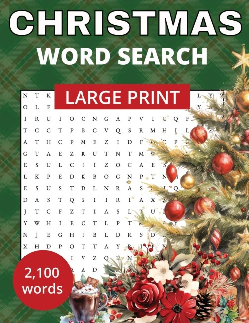 Christmas Word Search: 100 themed puzzles | Large Print puzzles for adults and seniors