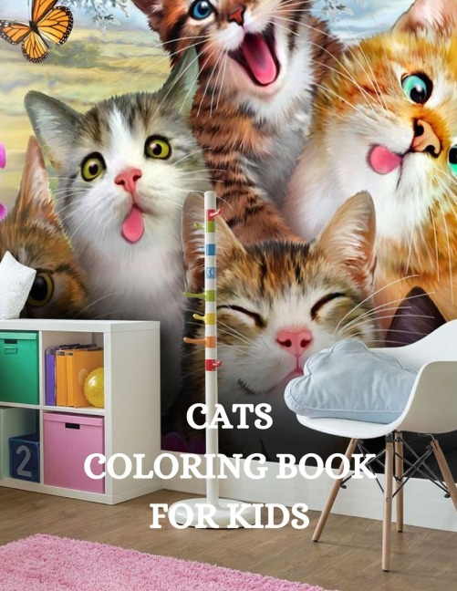 Cat Coloring Book for Kids: Adorable Cat Coloring Book, Easy and Fun Cat Coloring Book for Kids