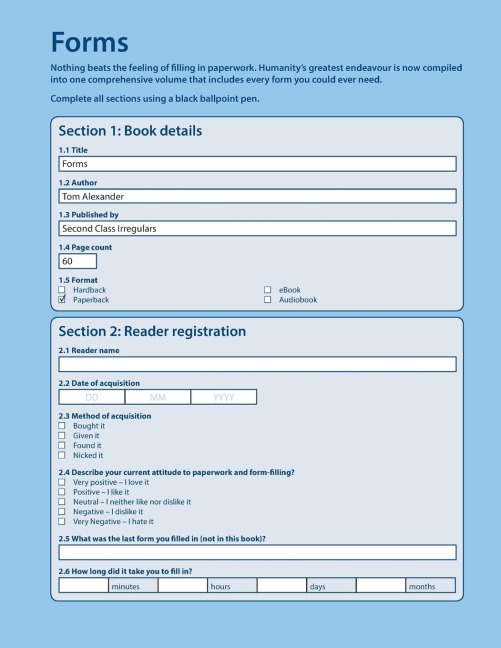 Forms: The Nation's Favourite Paperwork