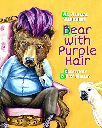 Bear with Purple Hair Animal Alphabet Children's Picture Book