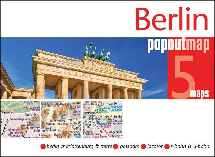 Berlin Double: Pocket sized, pop up map of Berlin city centre