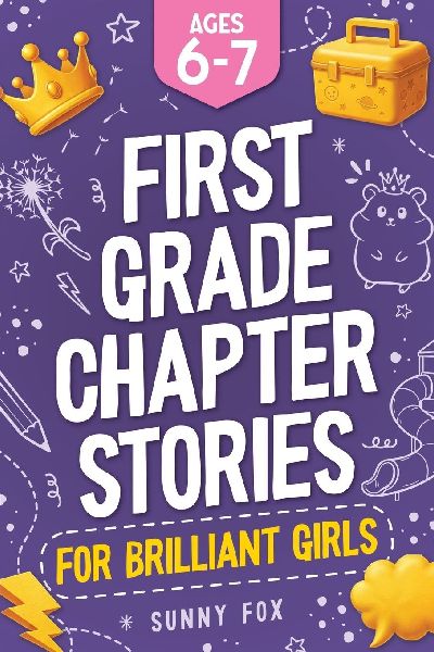 First Grade Chapter Stories for Brilliant Girls (Ages 6-7): A Fun Early Reader Chapter Book for 1st Graders with Short Stories, Comprehension Questions & Fun Facts
